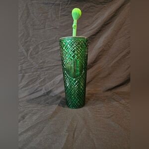 Wicked Emerald City Textured Tumbler with Balloon Straw